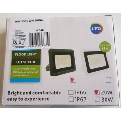 Projecteur LED 20W IP66 sans détecteur – Blanc Froid 6000K | Éclairage Extérieur