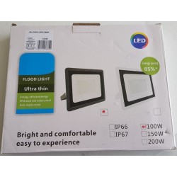 Projecteur LED 100W IP66 sans détecteur – Blanc Froid 6000K | Éclairage Extérieur