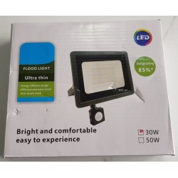 Projecteur LED 30W 6000K avec détecteur de mouvement – IP66 étanche | Brocaffaire