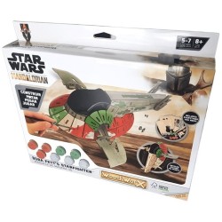 Maquette 3D Boba Fett’s Starfighter Wood Worx Colorific – Star Wars The Mandalorian – Brocaffaire