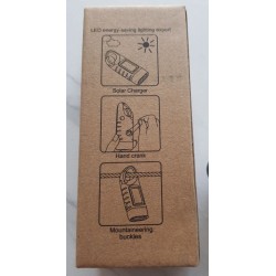 Lampe dynamo solaire à clip – 3 LED puissantes | Brocaffaire