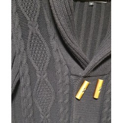 gilet celio bleu marine m – occasion très bon état – bouton manquant | brocaffaire.fr