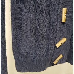 gilet celio bleu marine m – occasion très bon état – bouton manquant | brocaffaire.fr