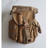Sac de jambe tactique militaire imperméable avec 6 poches et sangles réglables.