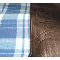 Couverture pique‑nique isolante 150×200 cm étanche – Bleu à carreaux | Brocaffaire