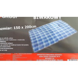 Couverture pique‑nique isolante 150×200 cm étanche – Bleu à carreaux | Brocaffaire
