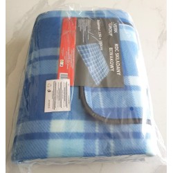 Couverture pique‑nique isolante 150×200 cm étanche – Bleu à carreaux | Brocaffaire
