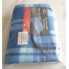 Couverture pique‑nique isolante 150×200 cm étanche – Bleu à carreaux | Brocaffaire