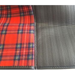 Couverture pique‑nique pliable 150×200 cm étanche – Rouge à carreaux | Brocaffaire