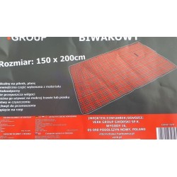 Couverture pique‑nique pliable 150×200 cm étanche – Rouge à carreaux | Brocaffaire