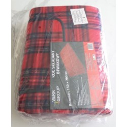 Couverture pique‑nique pliable 150×200 cm étanche – Rouge à carreaux | Brocaffaire