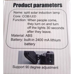 Lampe solaire 100 COB IP67 avec détecteur & télécommande – Brocaffaire