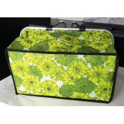 Panier pique‑nique pliable thermique vert à fleurs | Isotherme léger – Brocaffaire