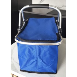 Panier isotherme pliable bleu | Pique‑nique & courses – Brocaffaire