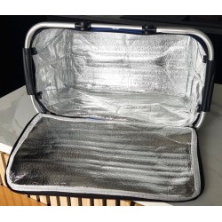 Panier isotherme pliable bleu | Pique‑nique & courses – Brocaffaire