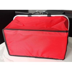 Panier isotherme pliable rouge | Pique‑nique & courses – Brocaffaire