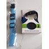 Laisse automatique 5 m avec collier LED bleu pour chien – adaptée jusqu’à 15 kg.