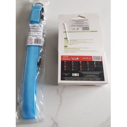 Laisse Automatique 5 m + Collier LED Bleu pour Chien – Jusqu’à 15 kg | Brocaffaire