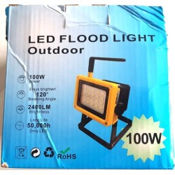 Lampe LED Portable 100W – 20 SMD Blanc Froid – Batterie & Double Chargeur | Brocaffaire