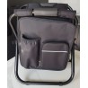 Chaise de pêche pliante 3‑en‑1 noire | Sac à dos + sac thermique – Brocaffaire