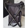 Chaise de pêche pliante 3‑en‑1 noire | Sac à dos + sac thermique – Brocaffaire