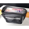 Sac de cadre vélo noir avec étui transparent pour smartphone – résistant à l’eau