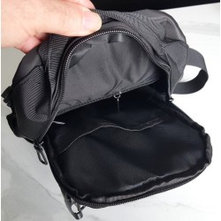 Sac banane homme noir – Sac bandoulière porté croisé avec poches | Brocaffaire