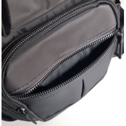 Sac banane homme noir – Sac bandoulière porté croisé avec poches | Brocaffaire