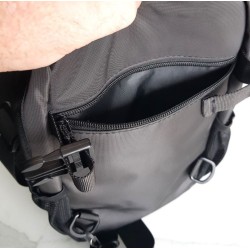 Sac banane homme noir – Sac bandoulière porté croisé avec poches | Brocaffaire