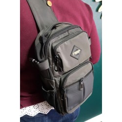 Sac banane homme noir – Sac bandoulière porté croisé avec poches | Brocaffaire