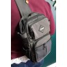 Sac banane homme noir – Sac bandoulière porté croisé avec poches | Brocaffaire