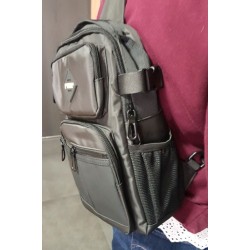 Sac banane homme noir – Sac bandoulière porté croisé avec poches | Brocaffaire