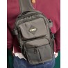 Sac banane homme noir – Sac bandoulière porté croisé avec poches | Brocaffaire