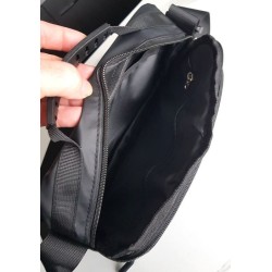 Sac banane homme noir ajustable – Sac bandoulière porté croisé | Brocaffaire