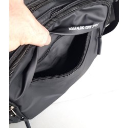 Sac banane homme noir ajustable – Sac bandoulière porté croisé | Brocaffaire