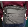 Sac banane homme noir ajustable – Sac bandoulière porté croisé | Brocaffaire