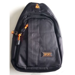 Sac à dos compact unisexe à une bandoulière noir – Porté croisé | Brocaffaire