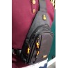 Sac à dos compact unisexe à une bandoulière noir – Porté croisé | Brocaffaire