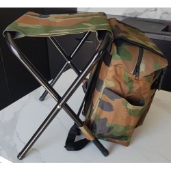 Chaise extérieure 3‑en‑1 avec sac à dos – Pliable, camouflage et pratique