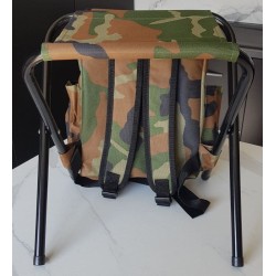 Chaise extérieure 3‑en‑1 avec sac à dos – Pliable, camouflage et pratique