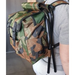 Chaise extérieure 3‑en‑1 avec sac à dos – Pliable, camouflage et pratique