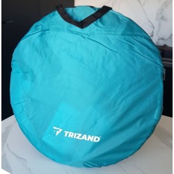 Tente de plage pop‑up 2 personnes UV30+ – Auto‑déployante bleu/blanc | Brocaffaire