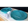 Tente de plage pop‑up 2 personnes UV30+ – Auto‑déployante bleu/blanc | Brocaffaire