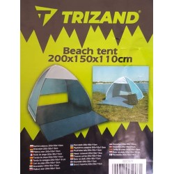 Tente de plage pop‑up 2 personnes UV30+ – Auto‑déployante bleu/blanc | Brocaffaire