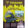 Tente de plage pop‑up 2 personnes UV30+ – Auto‑déployante bleu/blanc | Brocaffaire