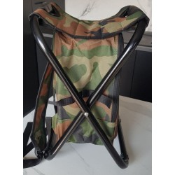 Chaise pliante 3‑en‑1 camouflage avec sac à dos thermique – Outdoor