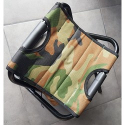 Chaise pliante 3‑en‑1 camouflage avec sac à dos thermique – Outdoor
