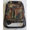 Chaise pliante 3‑en‑1 camouflage avec sac à dos thermique – Outdoor