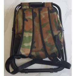 Chaise pliante 3‑en‑1 camouflage avec sac à dos thermique – Outdoor