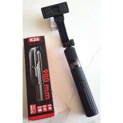 Perche à selfie 90 cm avec trépied et télécommande Bluetooth – Noir | Brocaffaire
